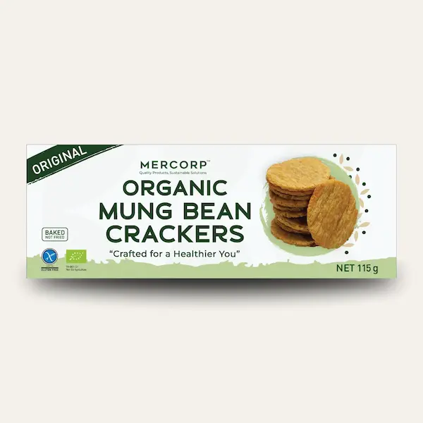 Organic mung bean crackers original flavor packaging 115g