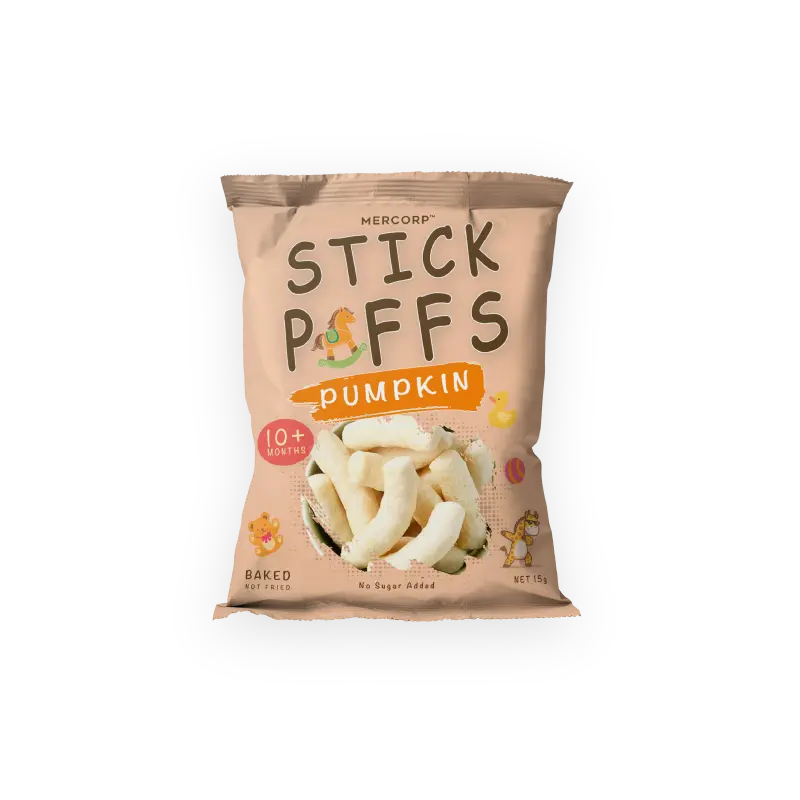 mercorp organic stick puffs pumpkin flavor