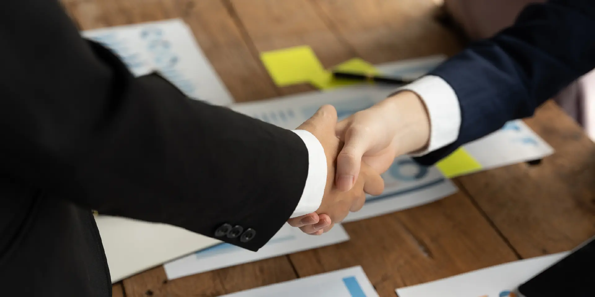 mercorp services banner showing business partnership and professional support